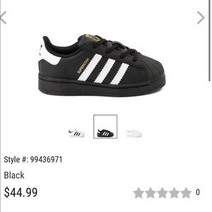 adidas Superstar Athletic Shoe - Baby / Toddler - Black